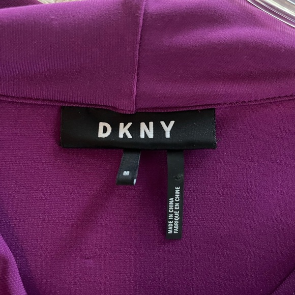 DKNY Elegant Violet Drape Neck Blouse women’s size medium - Picture 12 of 13